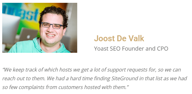 Yoast SEO Founder and CPO on SiteGround hosting review