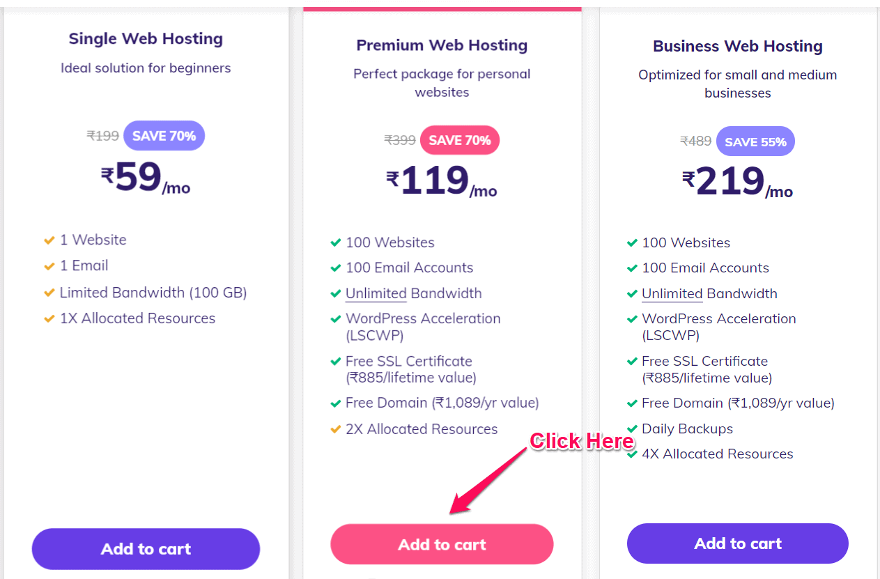 How to buy Hostinger Premium Hosting plan