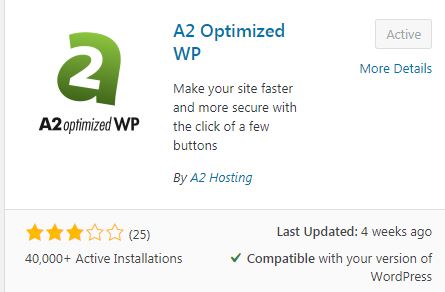 A2 Optimized wordpress plugin