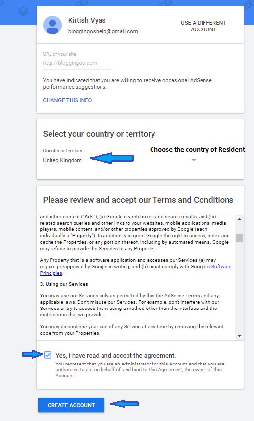 Craete Adsense account in 9 steps