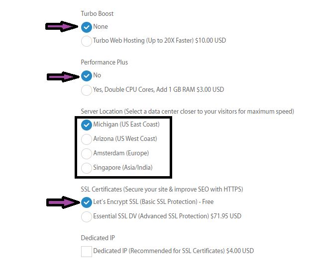 Server locations for A2 hosting