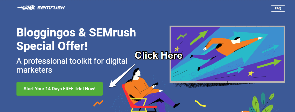 SEMRush 14 Days Free trial keyword research tool