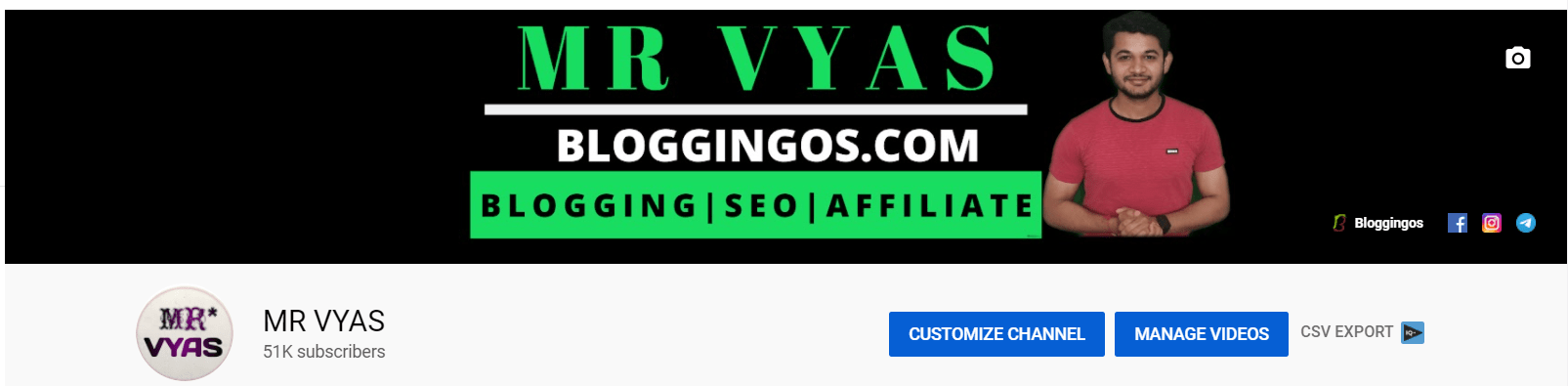 MR VYas YouTube channel