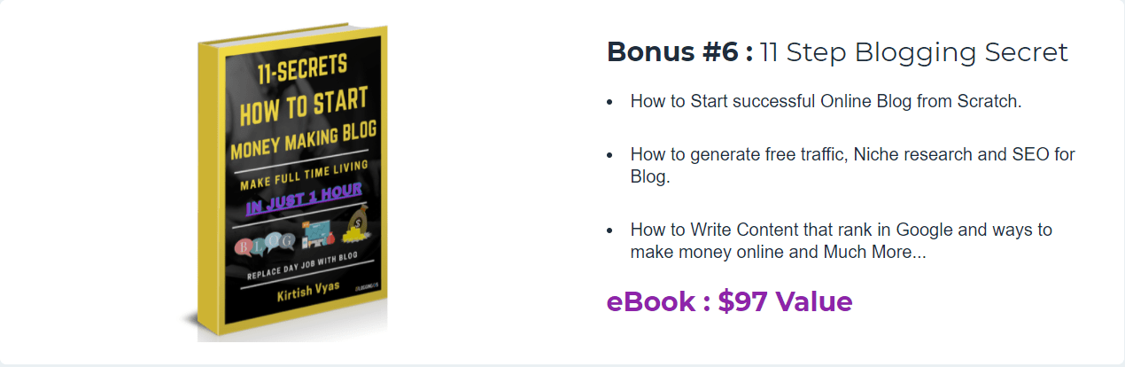 11 blogging Step secret guide ebook