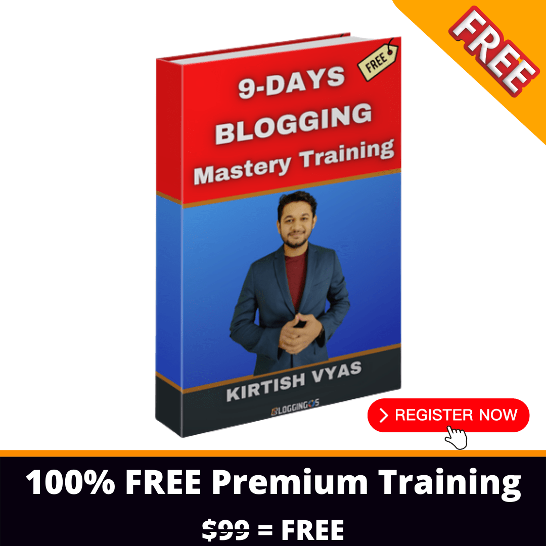 9 Days Free Blogging Mastery Training
